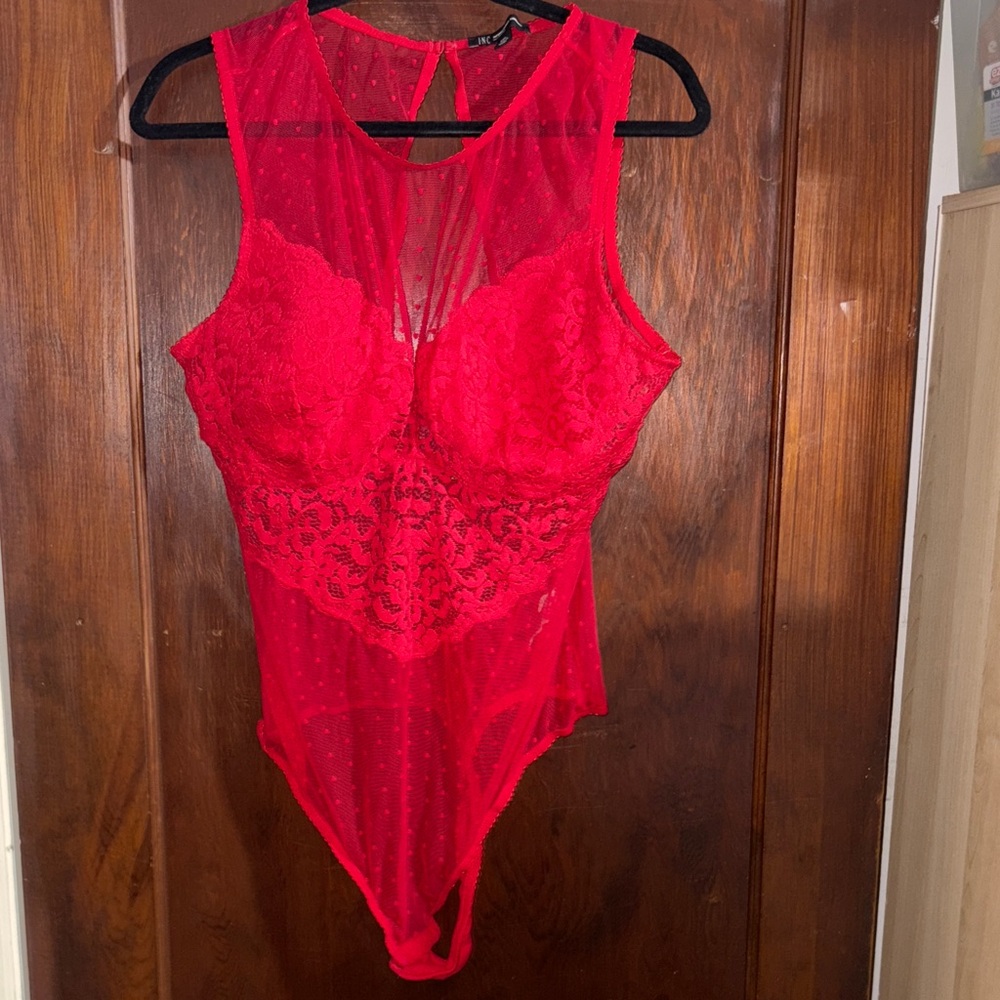 INC International Concepts Red Lace Chemise